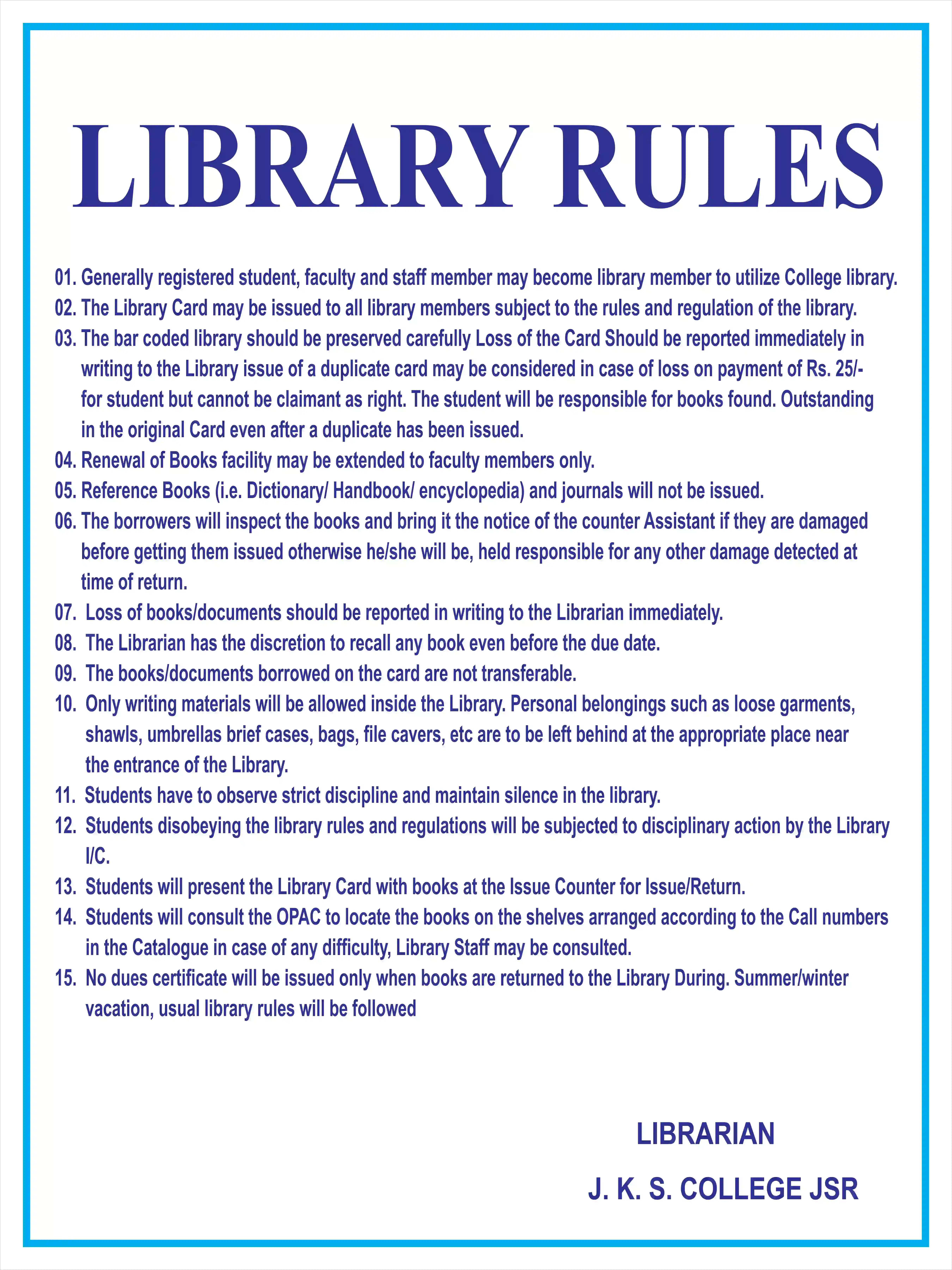Library Rules